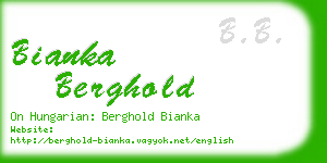 bianka berghold business card